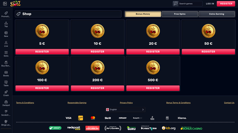 TheSlotz Casino — Shop