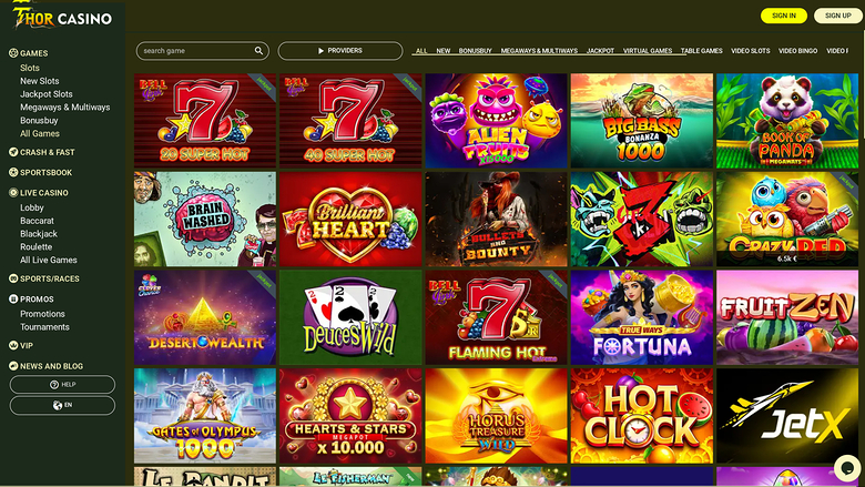 Thor Casino — Games lobby