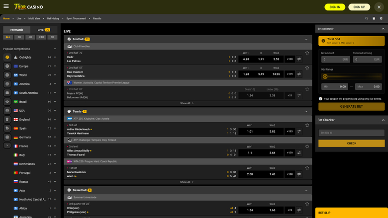 Thor Casino — Sportsbook