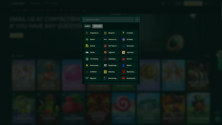 Thrillbet Casino — Games by studio