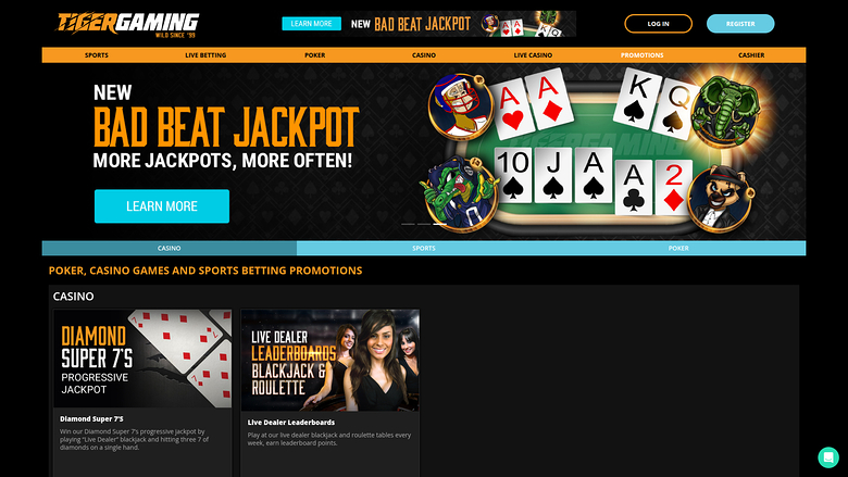 TigerGaming Casino — Promotions page
