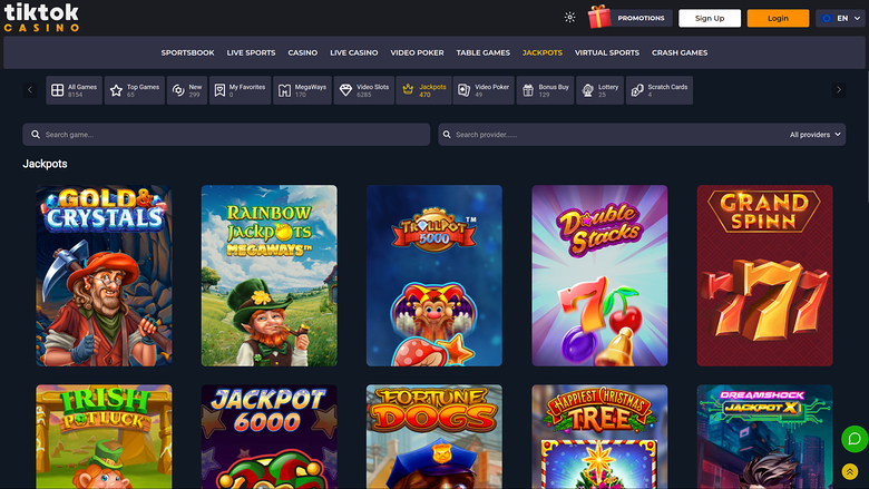TikTok Casino — Jackpot games