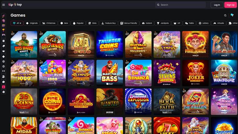 Tip Top Casino — Games lobby