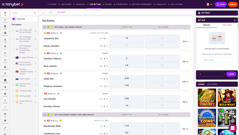 TonyBet Casino — Tony bet live betting