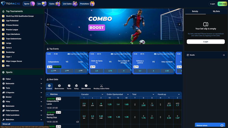 Topacio Casino — Sportsbook