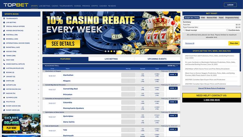 TopBet Casino — Sportsbook