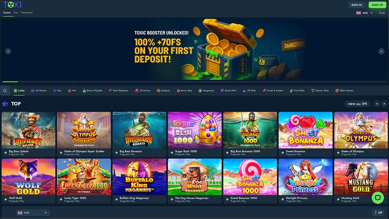 Toxi Casino — Homepage