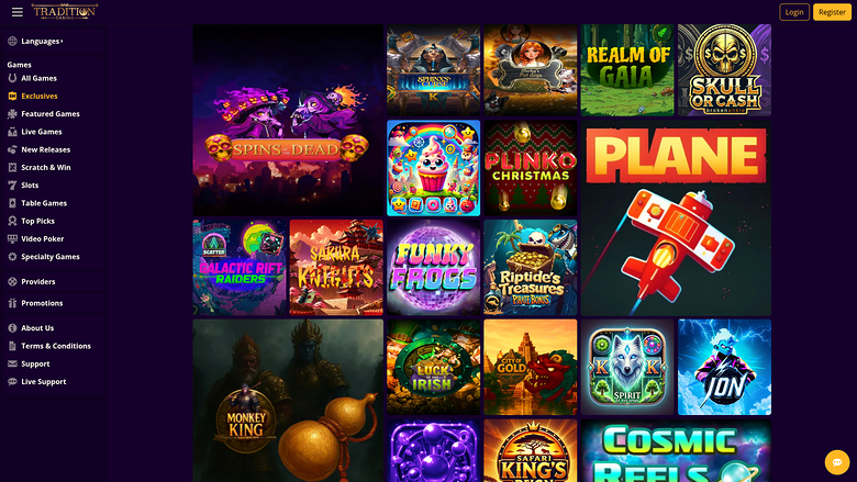 Tradition Casino — Exclusives