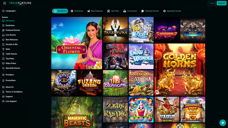 True Fortune Casino — Games lobby