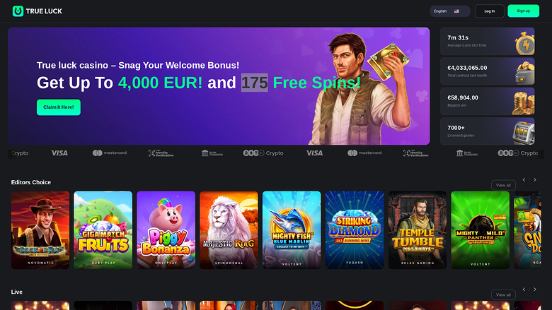 TrueLuck Casino — Homepage