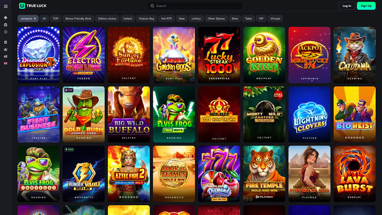TrueLuck Casino — Jackpot games