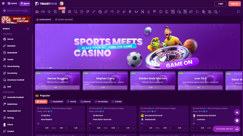 TrustDice Casino — Sportsbook