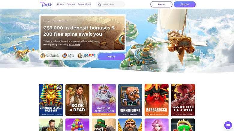 Tsars Casino — Homepage