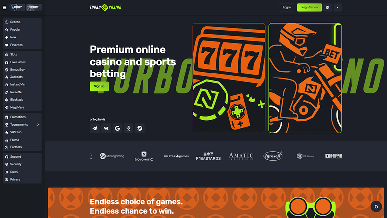 Turbo Casino — Homepage