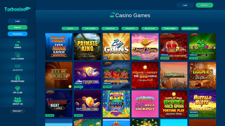 Turbonino Casino — Jackpot games