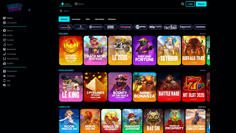 Turbowins Casino — Games by studio