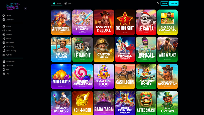 Turbowins Casino — Games lobby