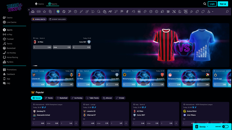 Turbowins Casino — Sportsbook