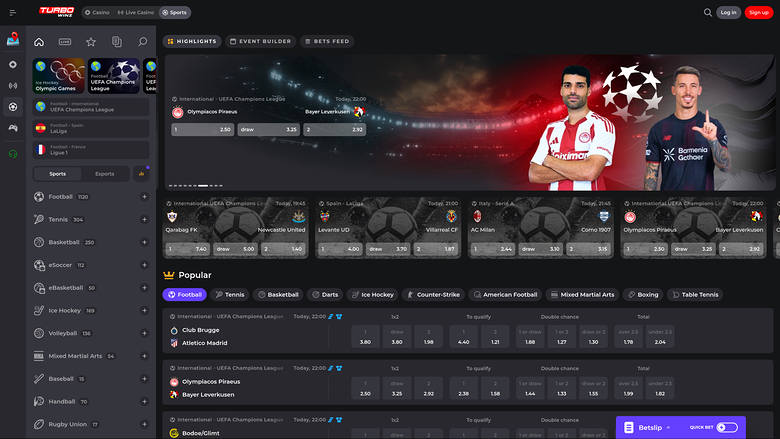 TurboWinz Casino — Sportsbook