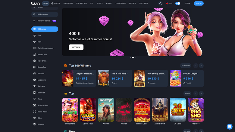 Twin Casino — Homepage