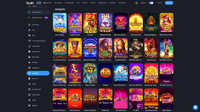 Twin Casino — Jackpot games