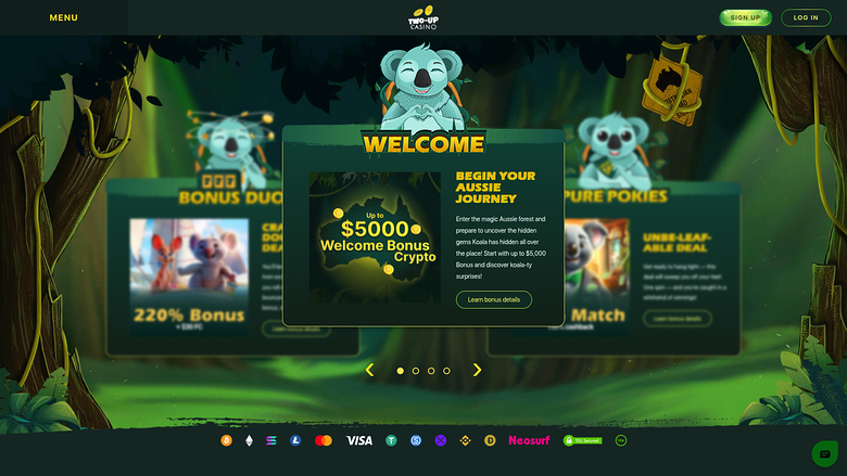 Two Up Casino — Promotions page