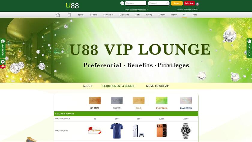 U88 Casino — VIP section