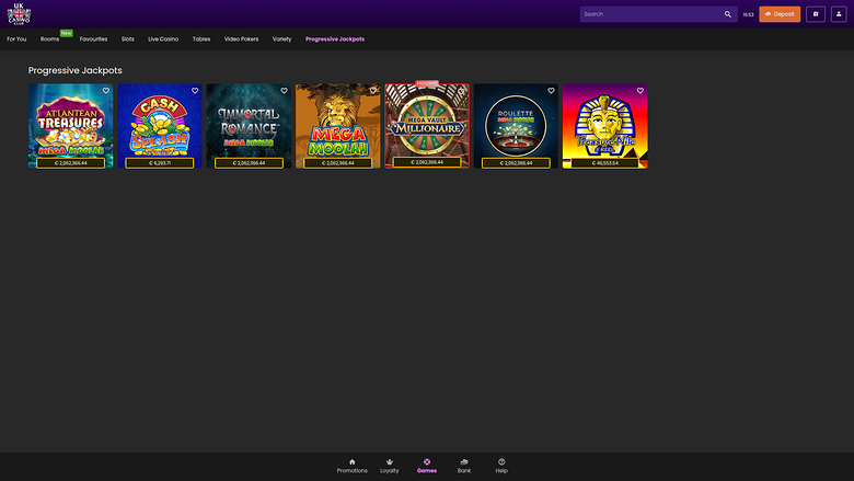 UK Casino Club — Jackpot games