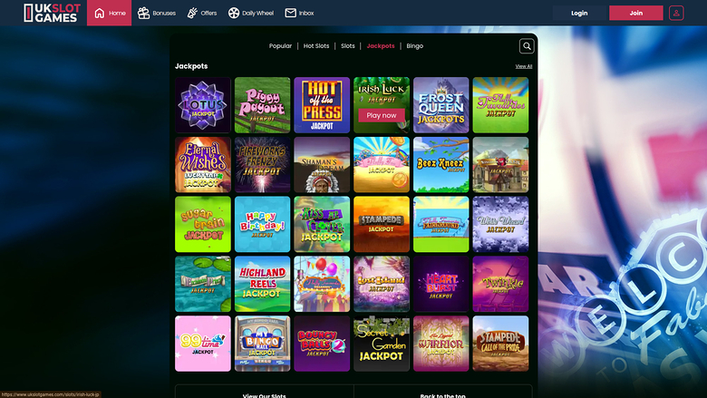 UK Slot Games — Jackpot games