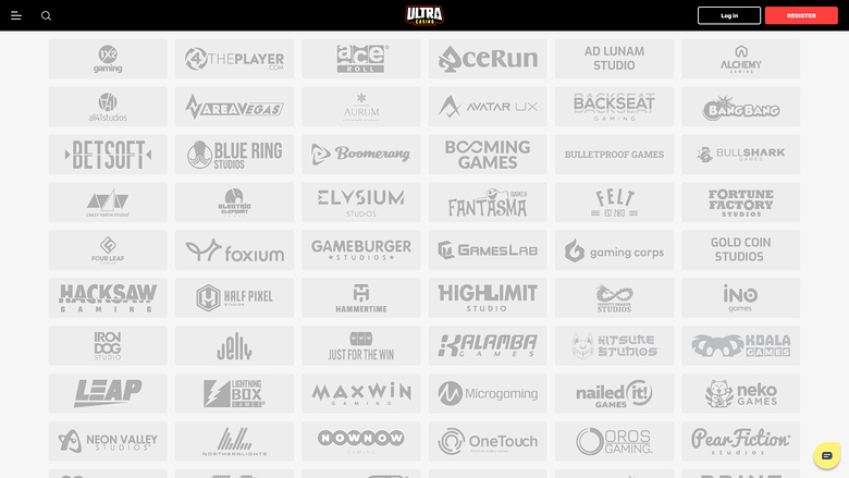Ultra Casino — Games by studio