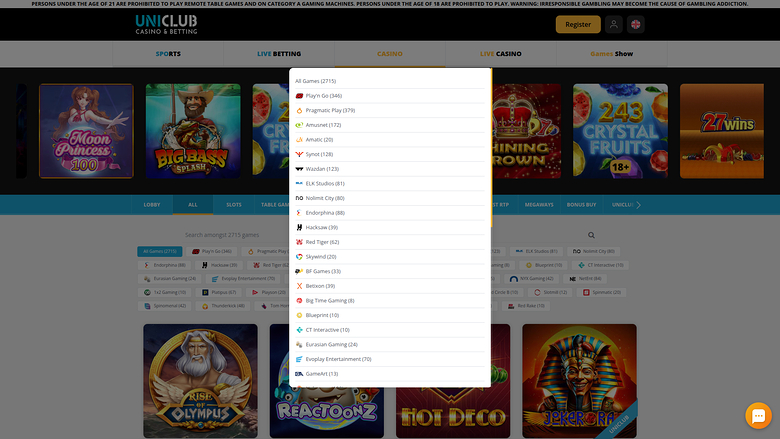 Uniclub — Games by studio