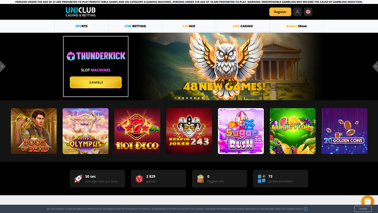 Uniclub — Homepage