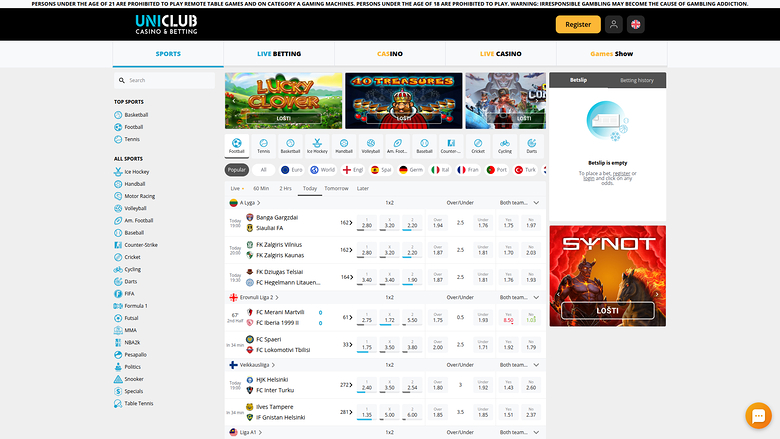 Uniclub — Sportsbook