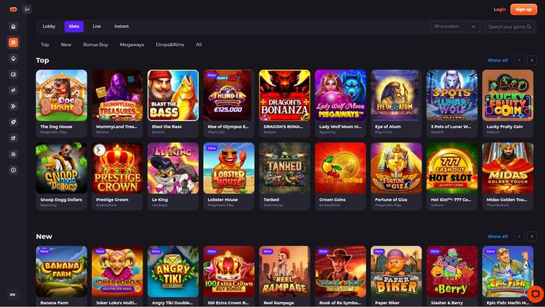 Unlim Casino — Games lobby