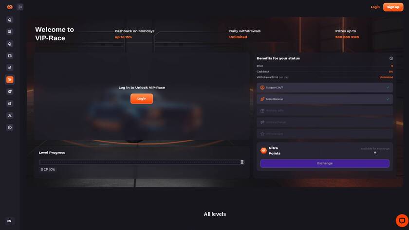 Unlim Casino — VIP section