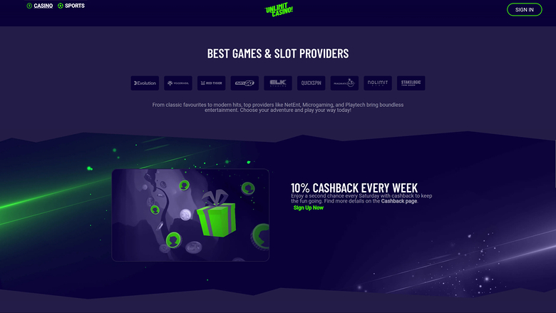 Unlimit Casino — Games by studio