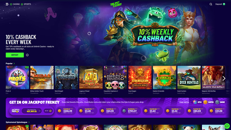 Unlimit Casino — Homepage