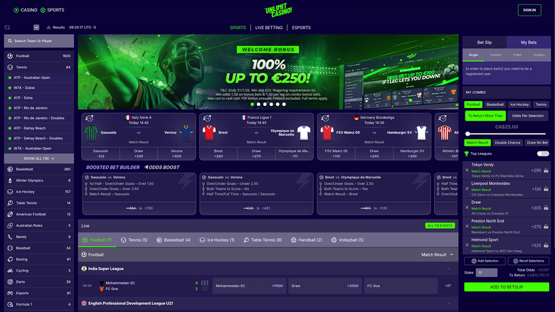 Unlimit Casino — Sportsbook