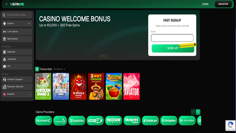 Uspin Casino — Homepage
