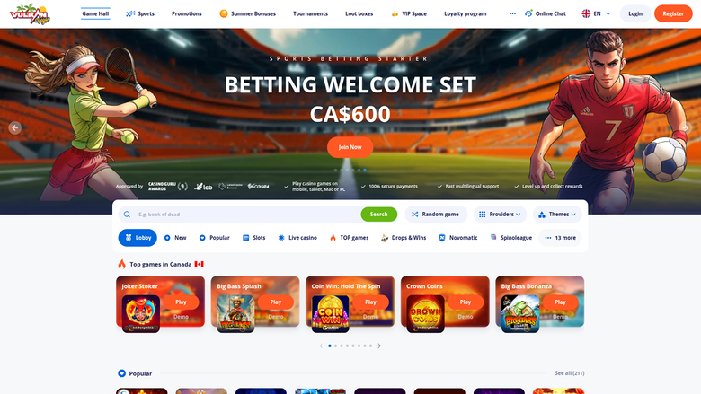 V.Vegas Casino — Homepage