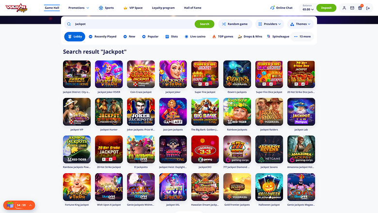 V.Vegas Casino — Jackpot games