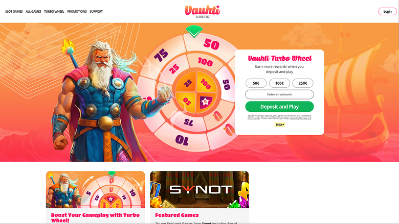 Vauhti Kasino — Homepage