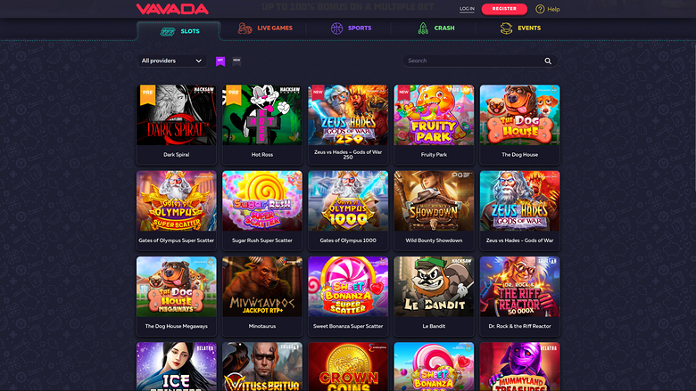 Vavada Casino — Games lobby