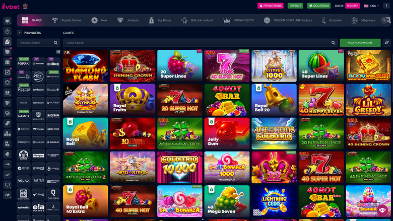 Vbet Casino — Games lobby