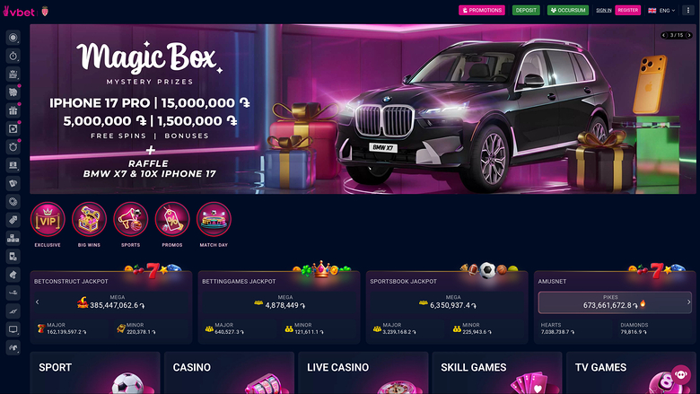 Vbet Casino — Homepage