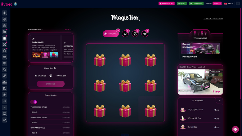 Vbet Casino — Magic box