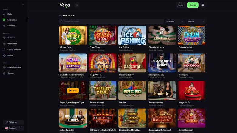 VegaBet Casino — Vegatbet live