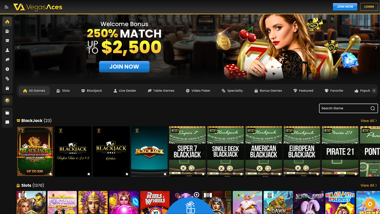 Vegas Aces Casino — Homepage