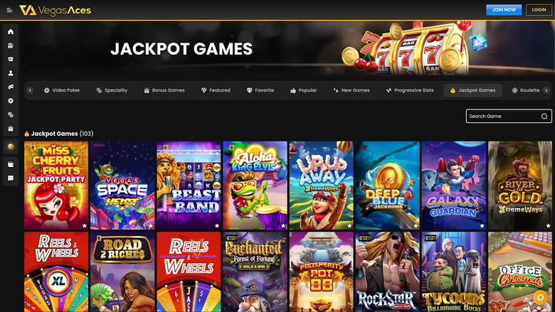 Vegas Aces Casino — Jackpot games