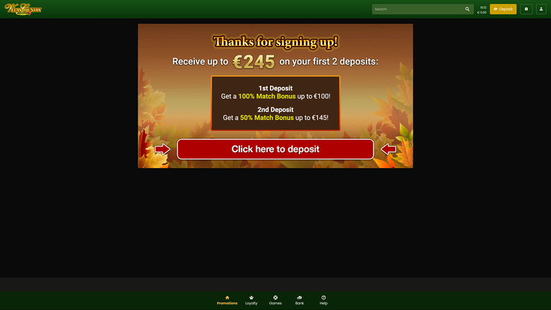 Vegas Country Casino — Promotions page